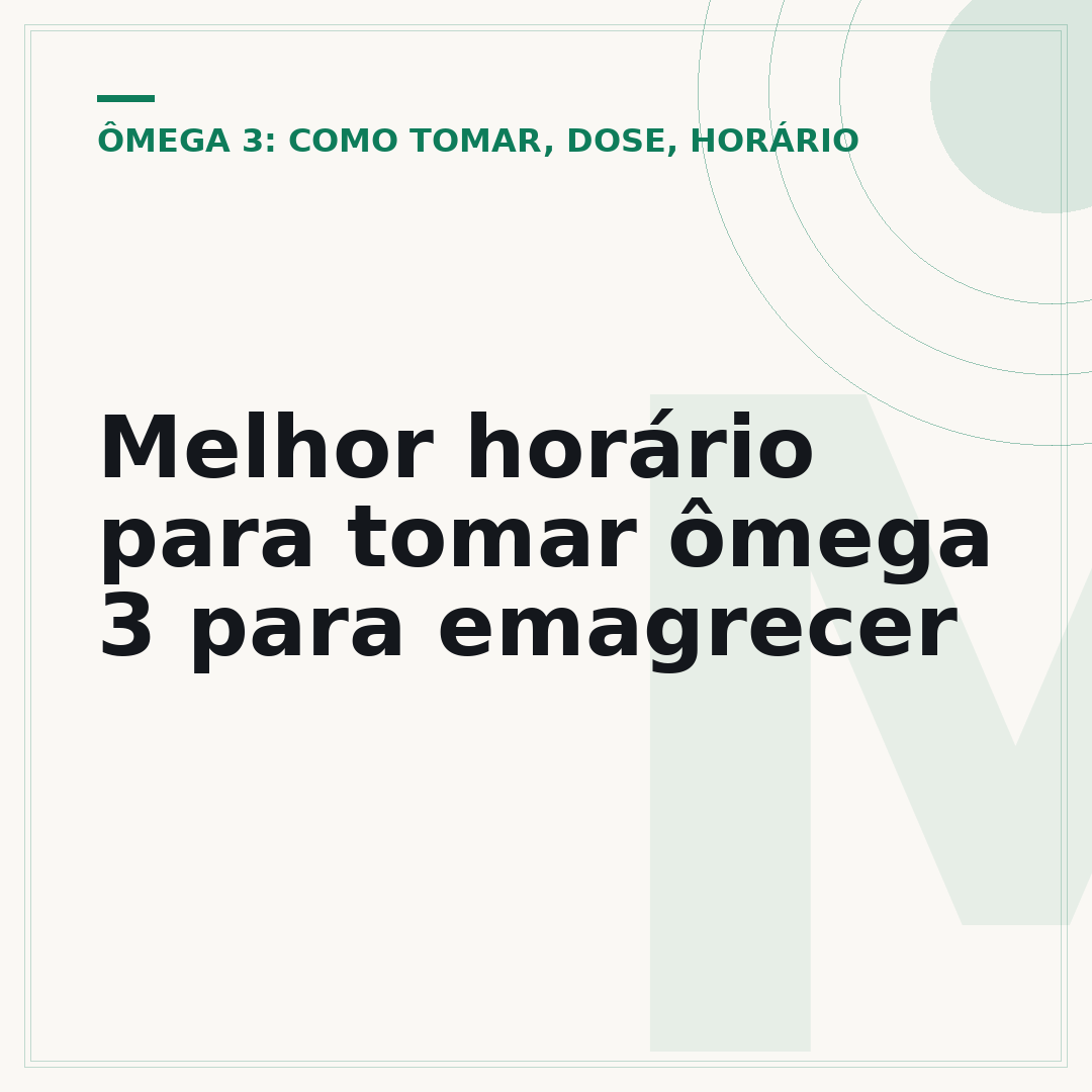 Melhor horário para tomar ômega 3 para emagrecer