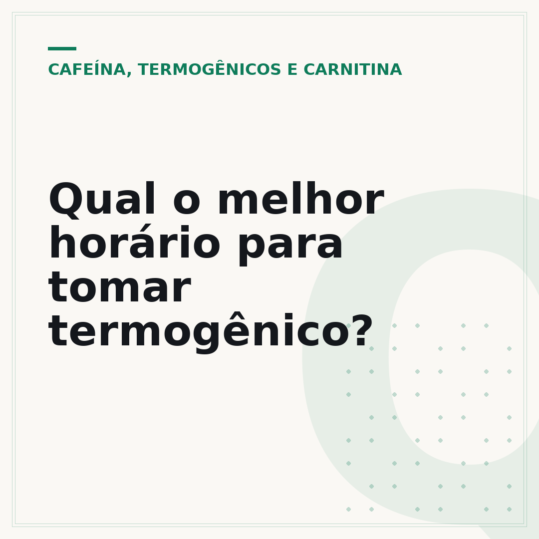 Qual o melhor horário para tomar termogênico?