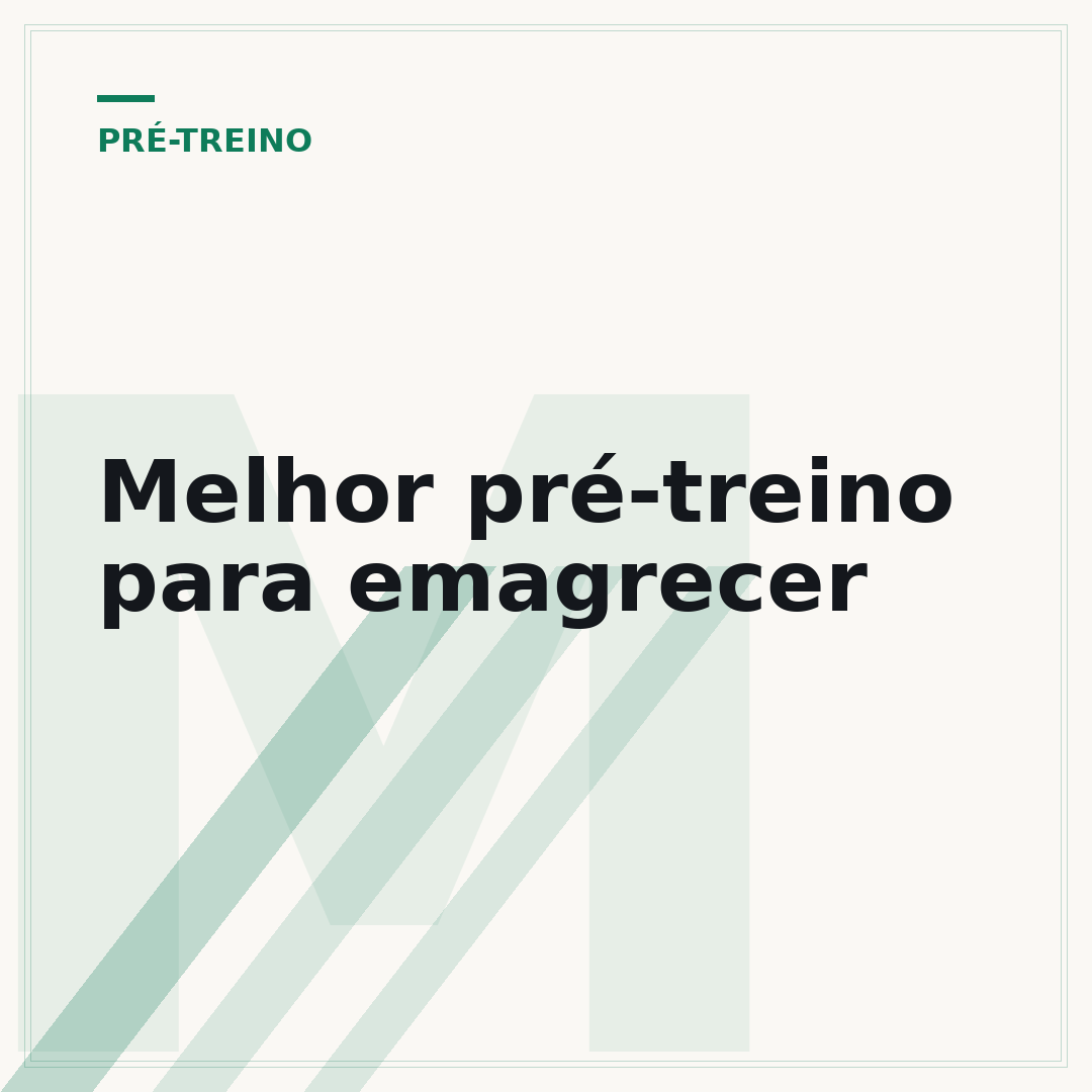 Melhor pré-treino para emagrecer