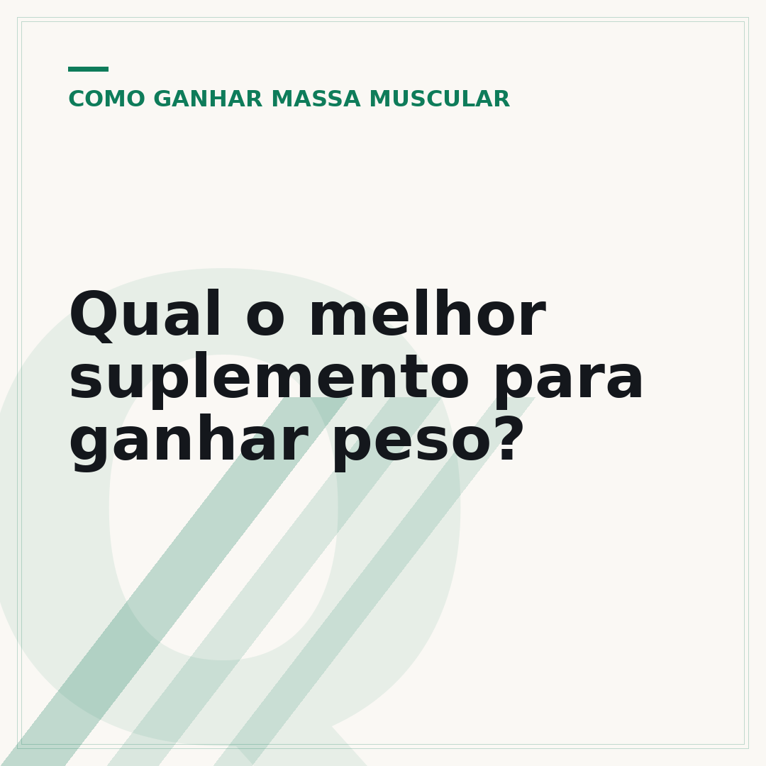 Qual o melhor suplemento para ganhar peso?