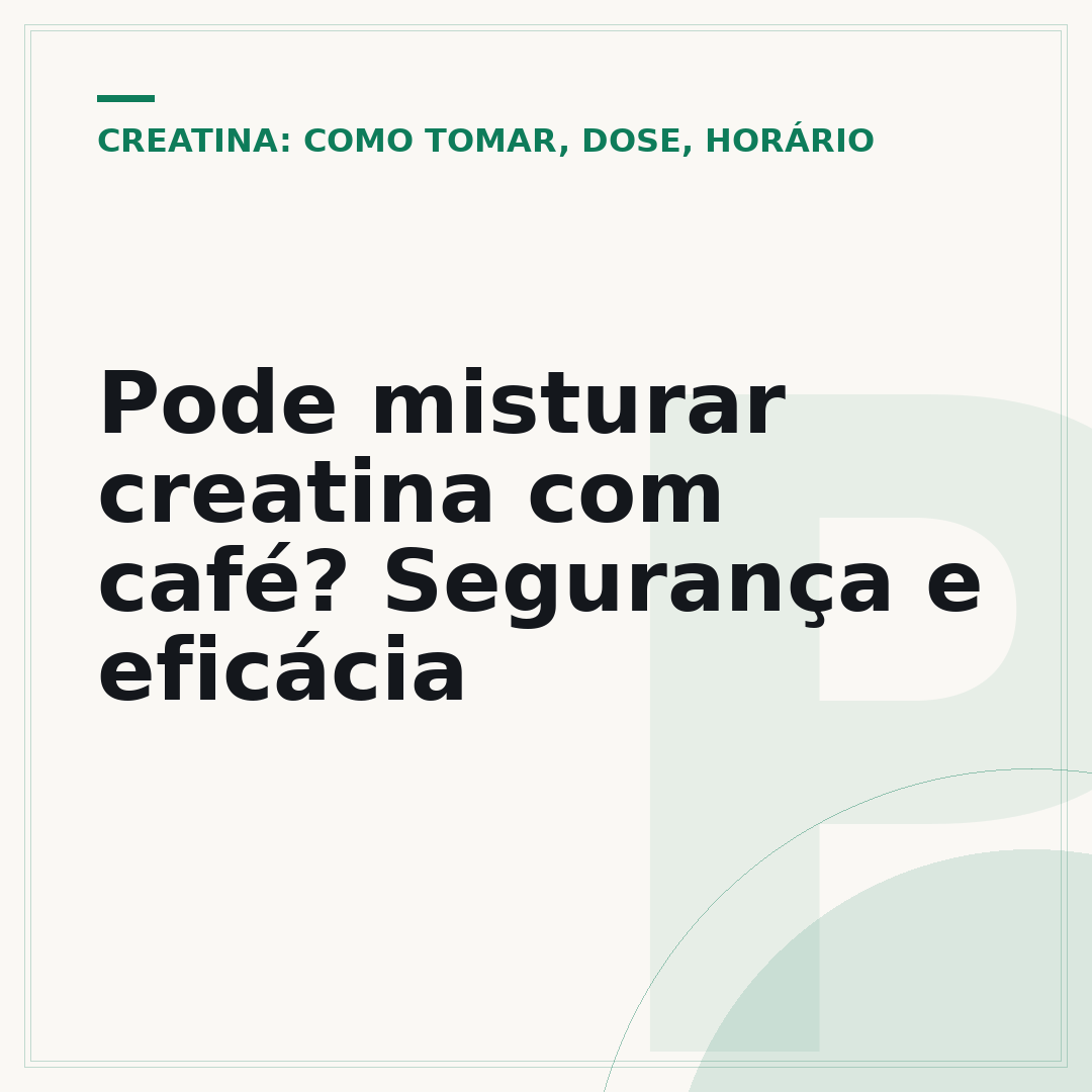 Pode misturar creatina com café? Segurança e eficácia