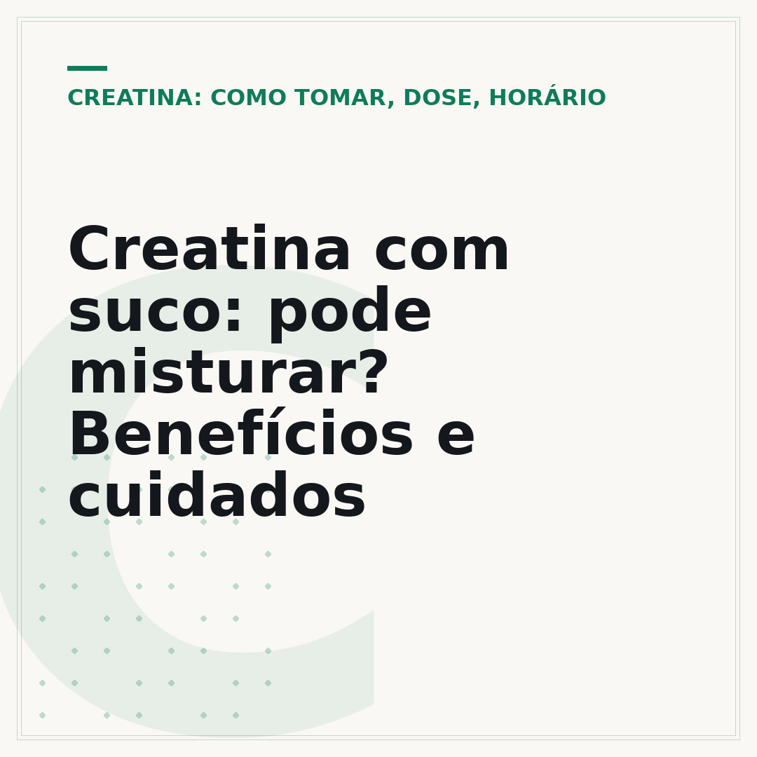 Creatina com suco: pode misturar? Benefícios e cuidados