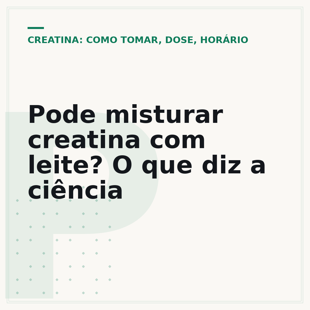 Pode misturar creatina com leite? O que diz a ciência
