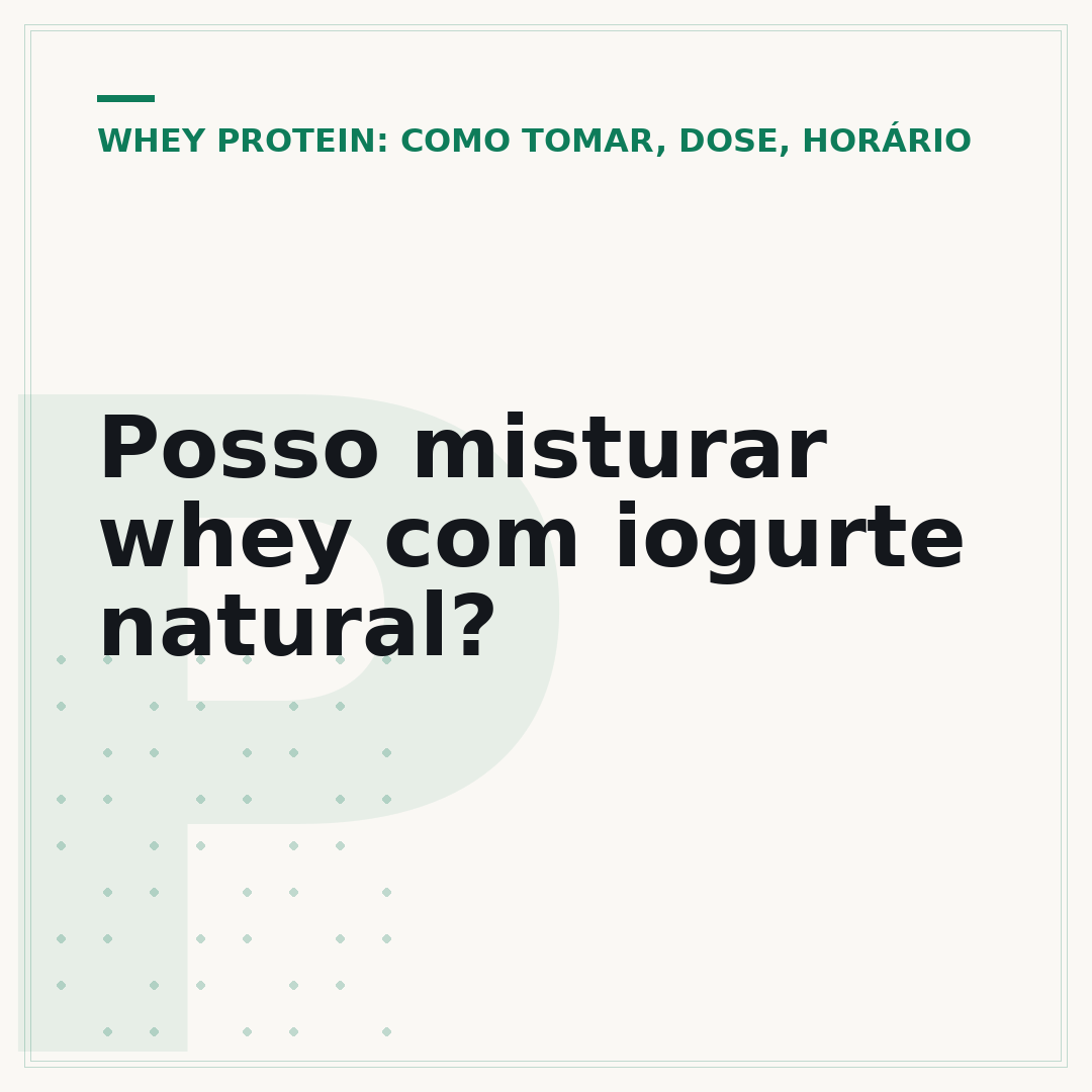 Posso misturar whey com iogurte natural?