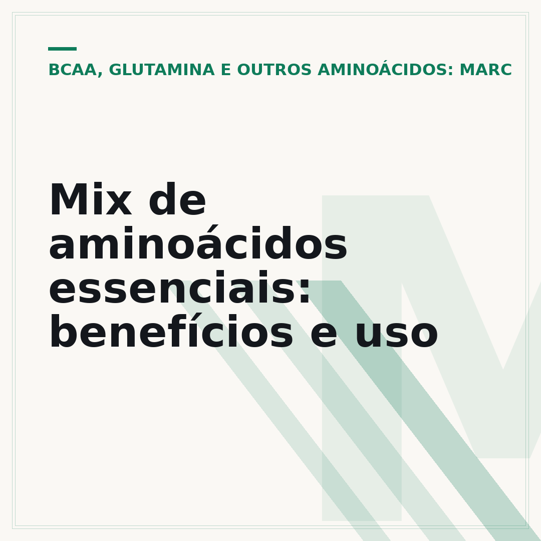 Mix de aminoácidos essenciais: benefícios e uso