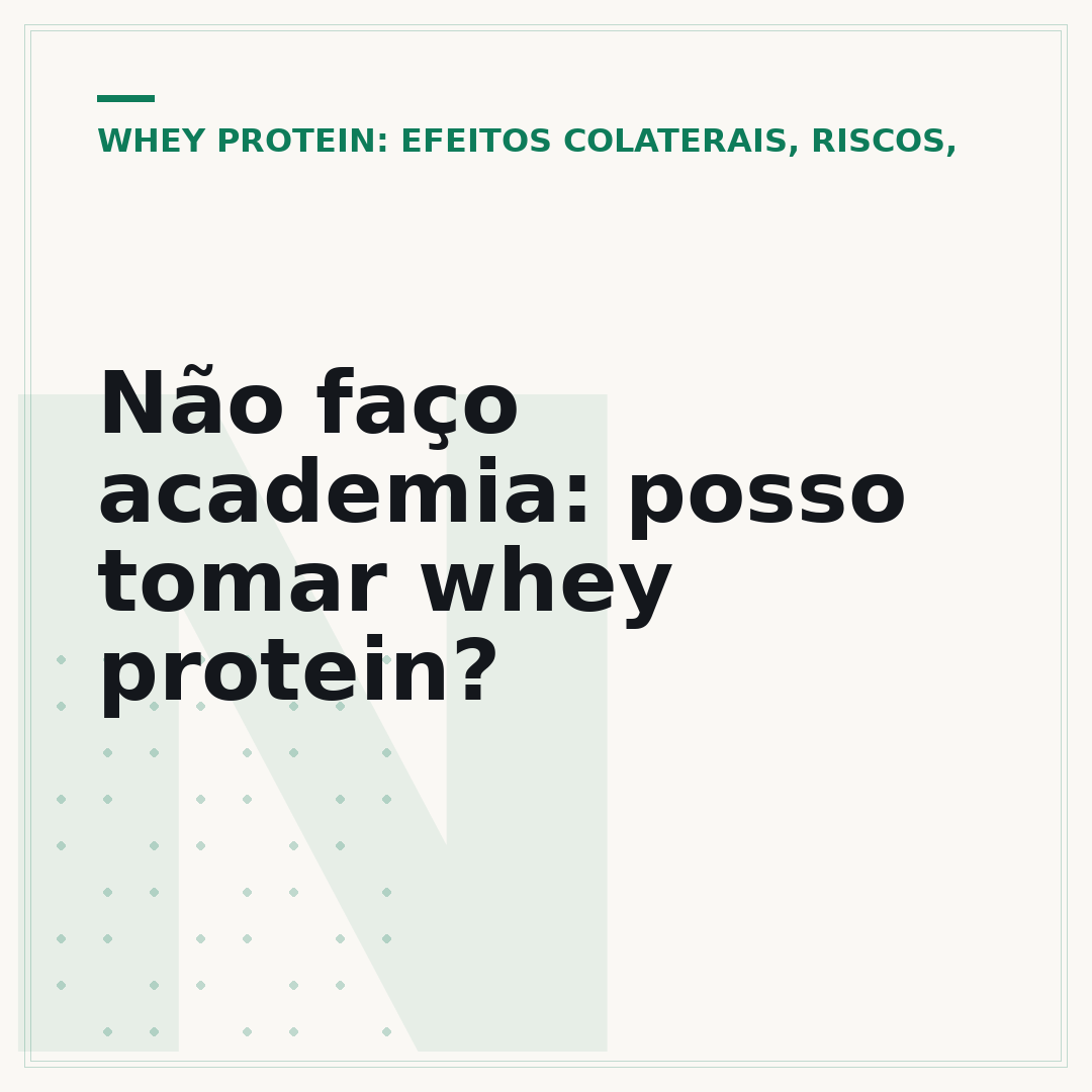 Não faço academia: posso tomar whey protein?
