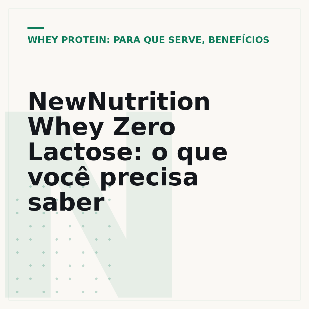 NewNutrition Whey Zero Lactose: o que você precisa saber