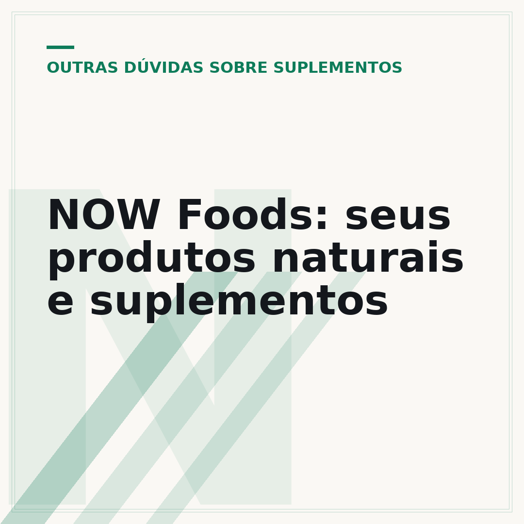 NOW Foods: seus produtos naturais e suplementos