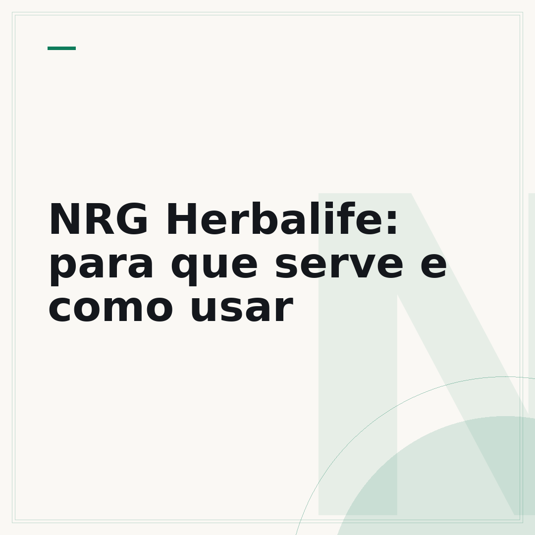 NRG Herbalife: para que serve e como usar