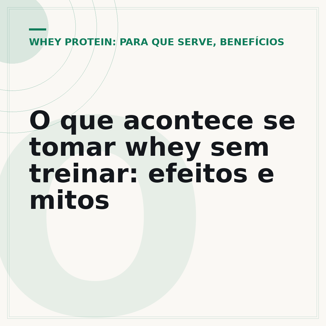 O que acontece se tomar whey sem treinar: efeitos e mitos