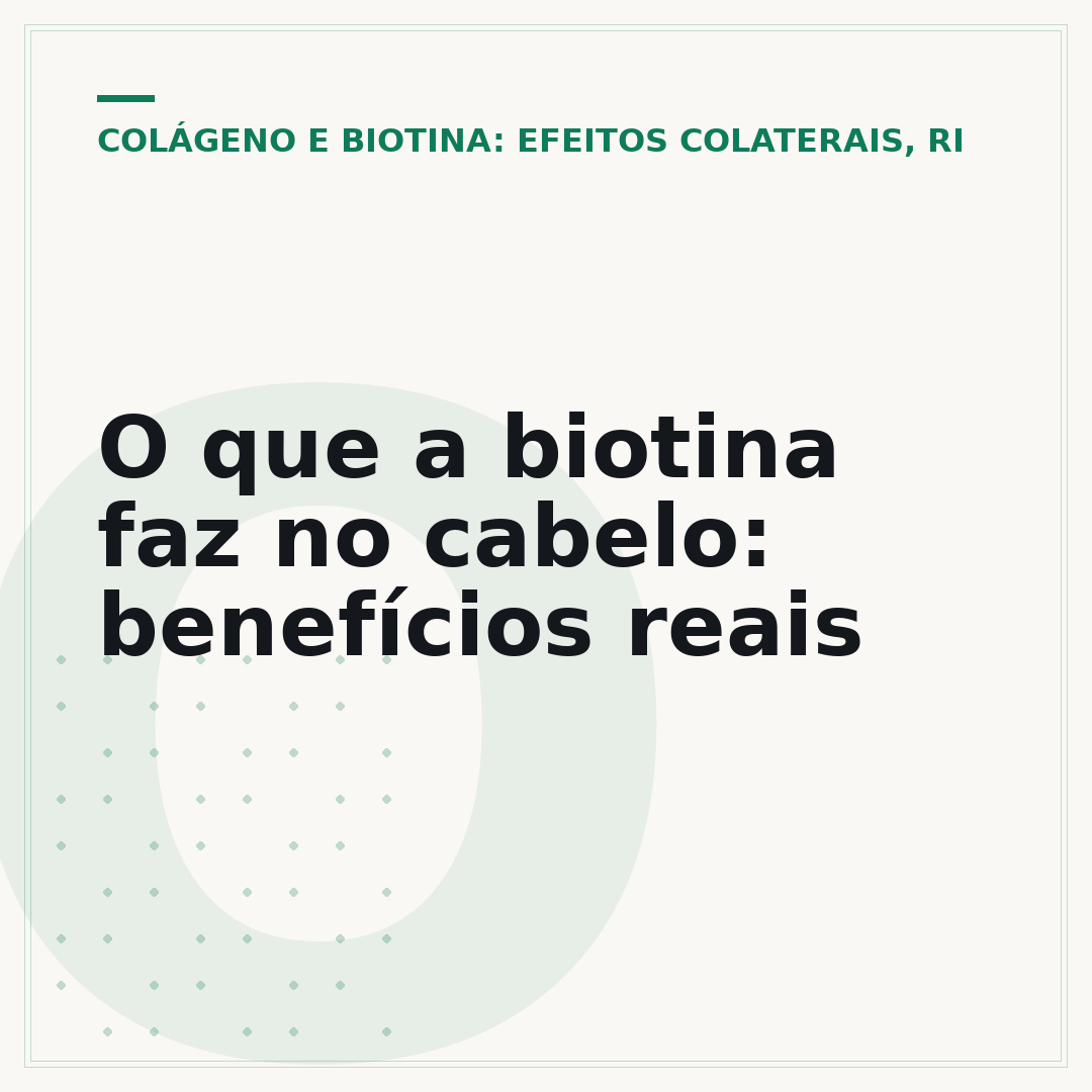 O que a biotina faz no cabelo: benefícios reais