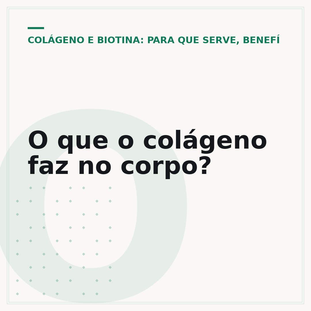 O que o colágeno faz no corpo?