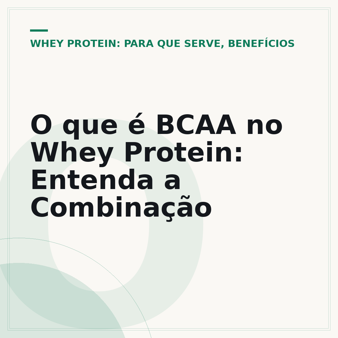 O que é BCAA no Whey Protein: Entenda a Combinação