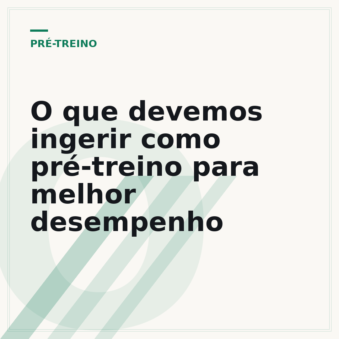 O que devemos ingerir como pré-treino para melhor desempenho