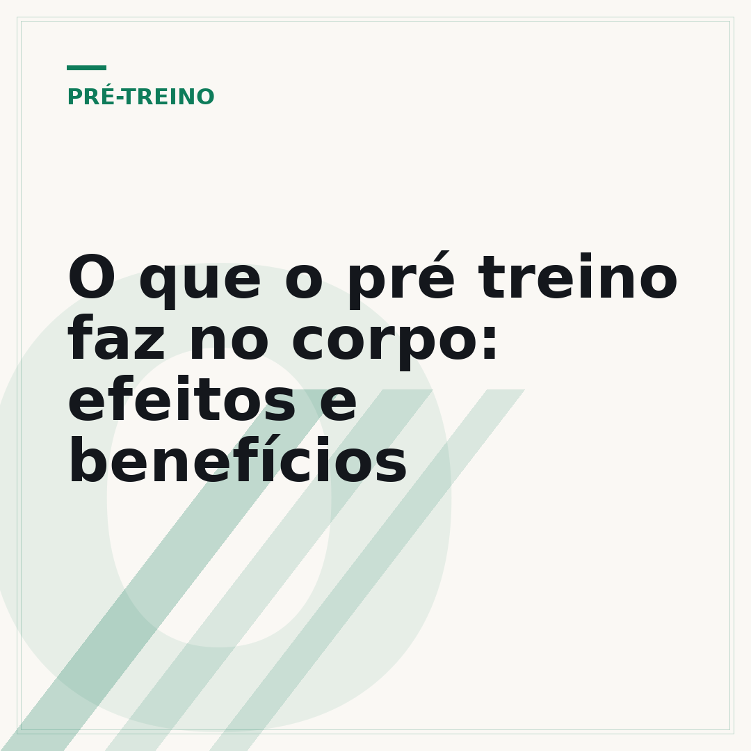 O que o pré treino faz no corpo: efeitos e benefícios