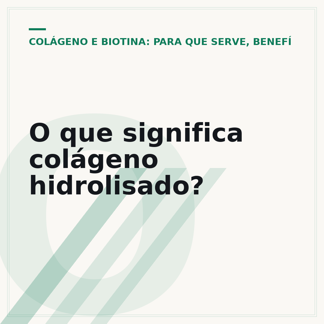 O que significa colágeno hidrolisado?