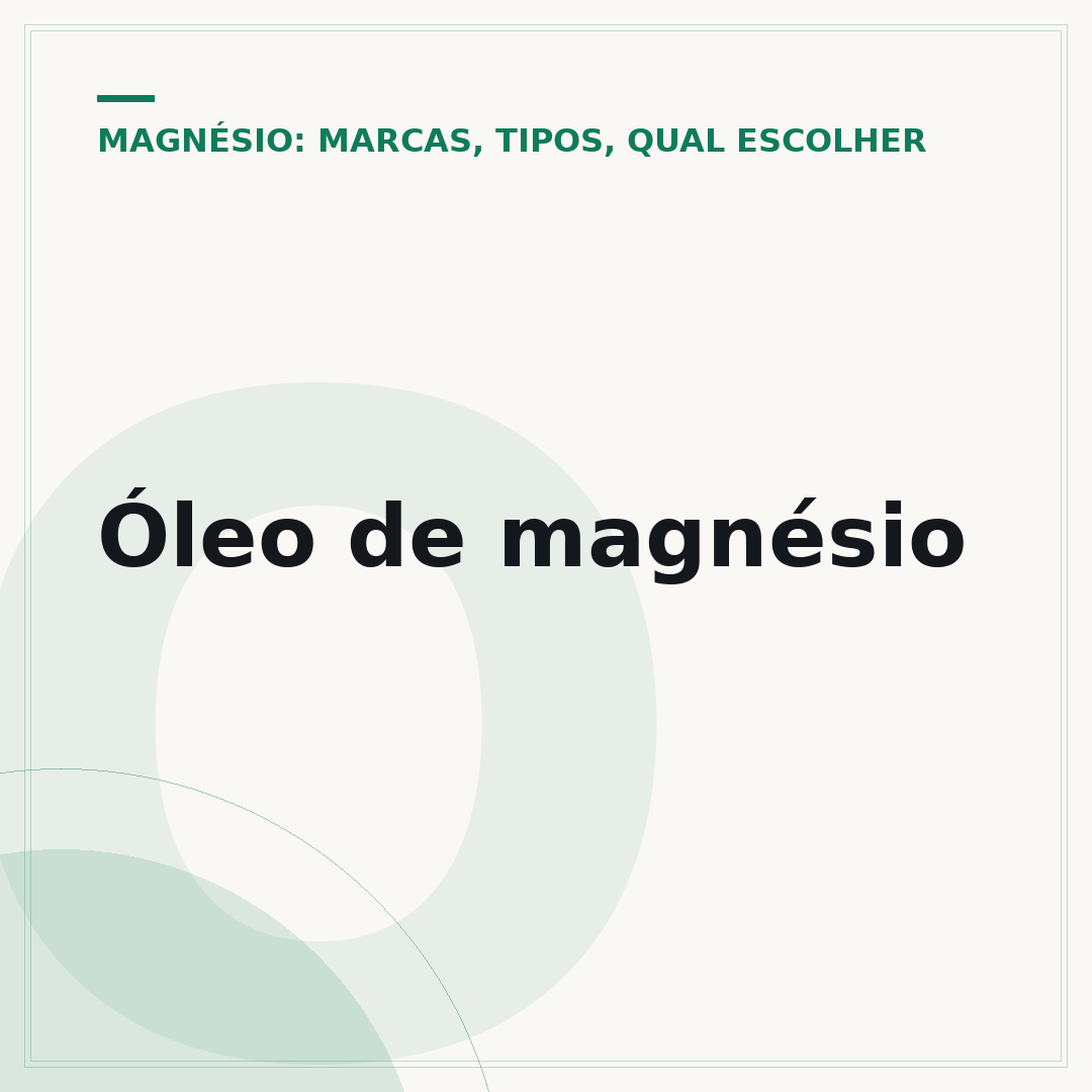 Óleo de magnésio