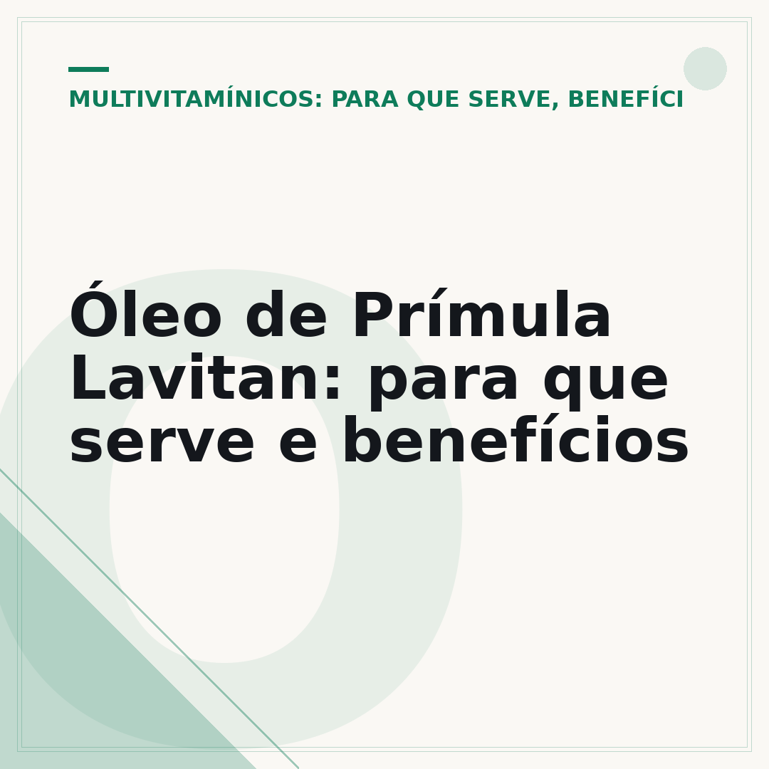 Óleo de Prímula Lavitan: para que serve e benefícios
