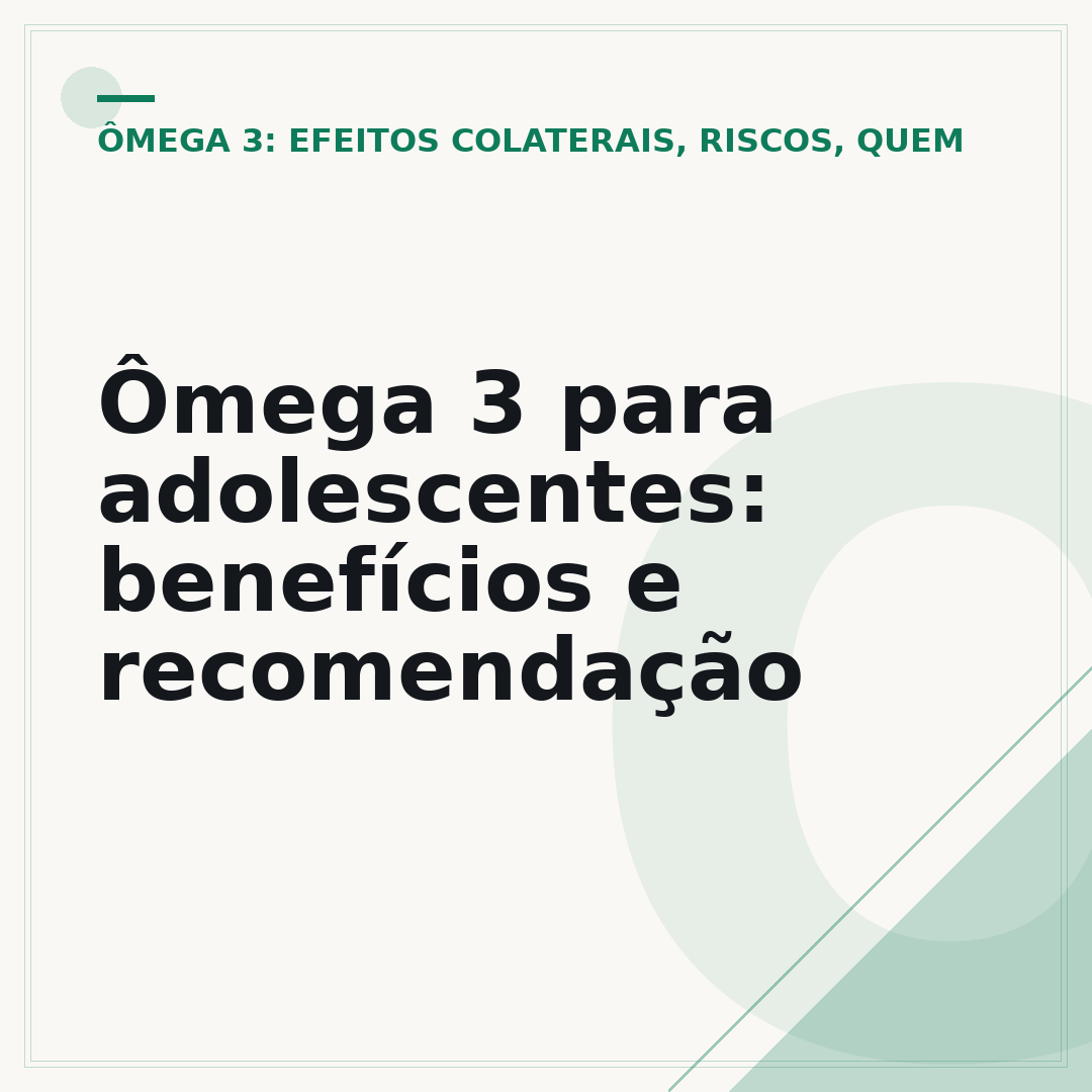 Ômega 3 para adolescentes: benefícios e recomendação