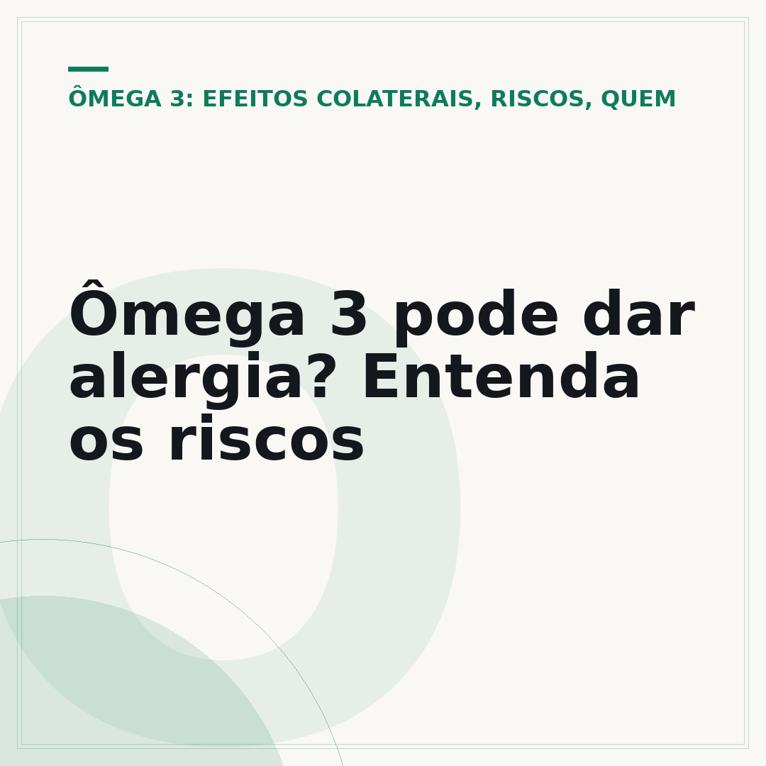 Ômega 3 pode dar alergia? Entenda os riscos