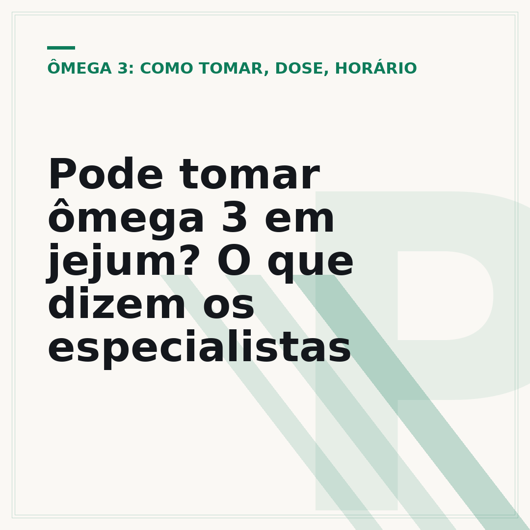 Pode tomar ômega 3 em jejum? O que dizem os especialistas