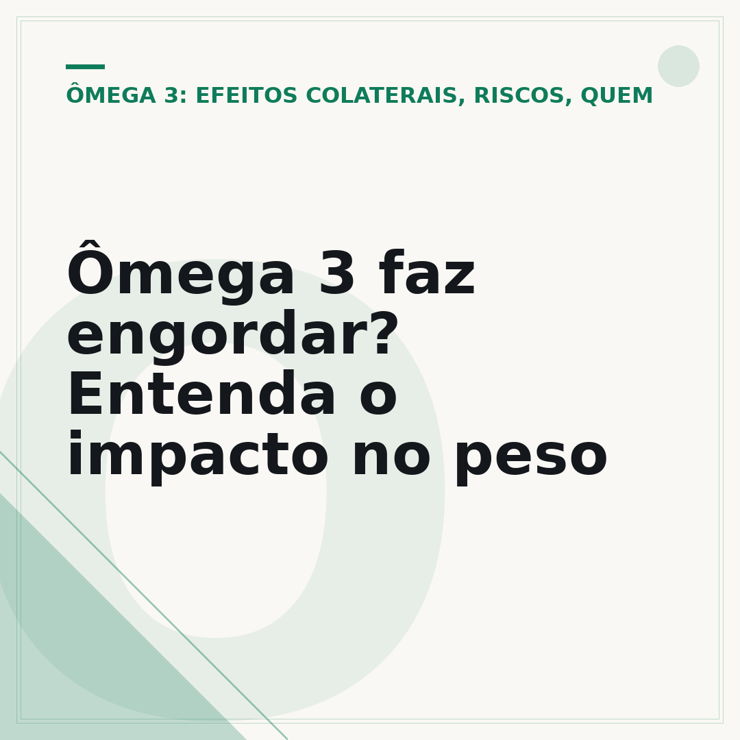 Ômega 3 faz engordar? Entenda o impacto no peso