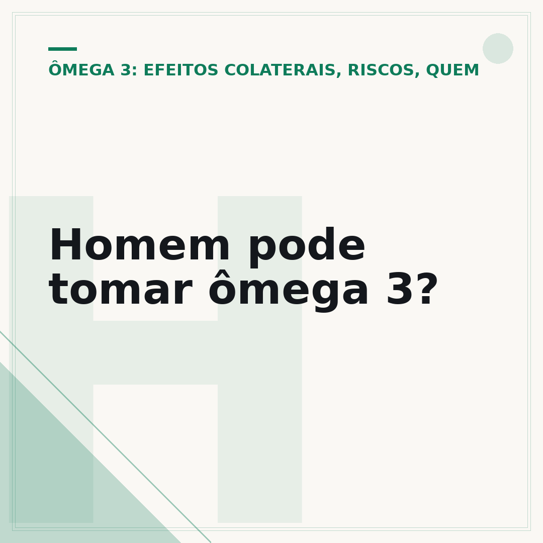 Homem pode tomar ômega 3?