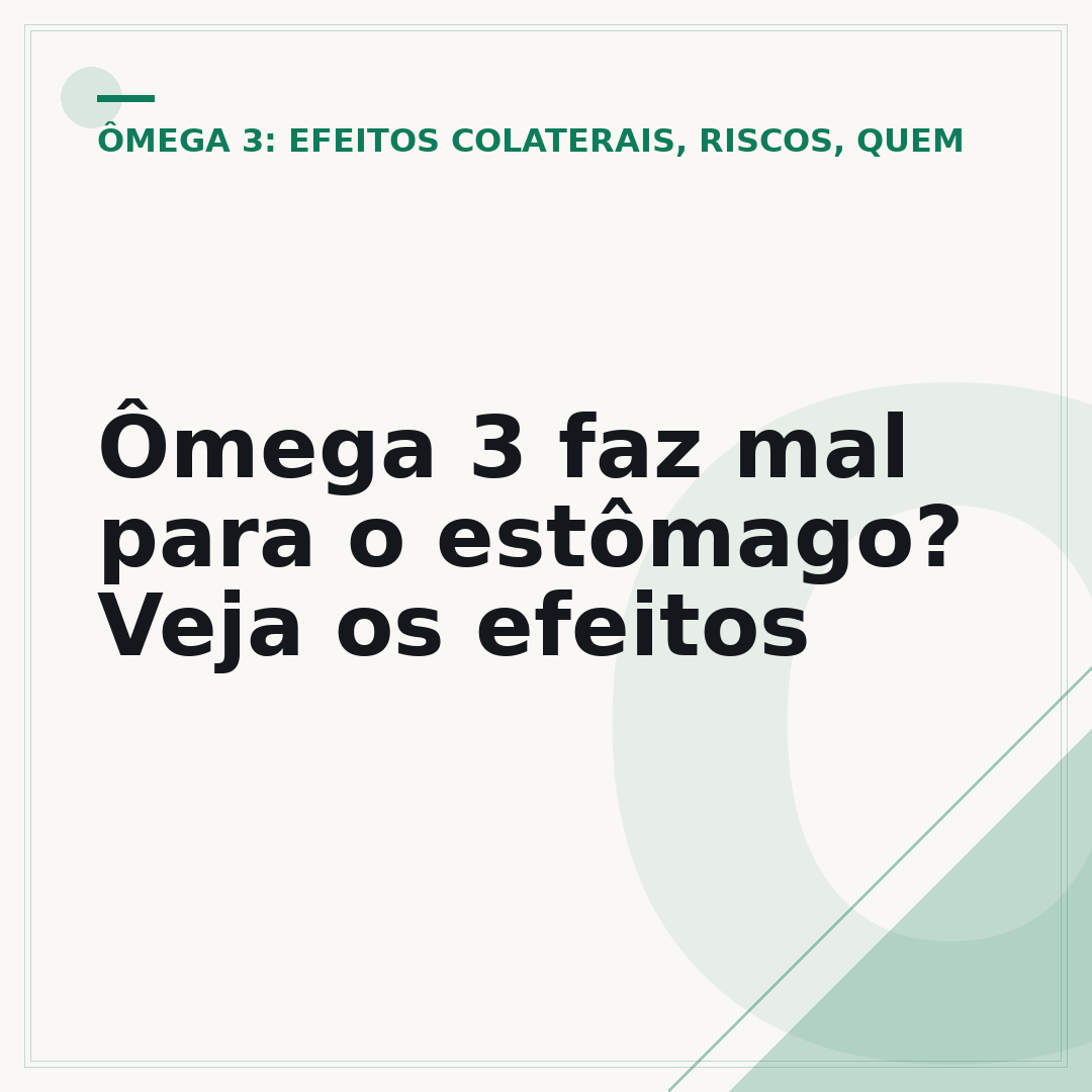 Ômega 3 faz mal para o estômago? Veja os efeitos
