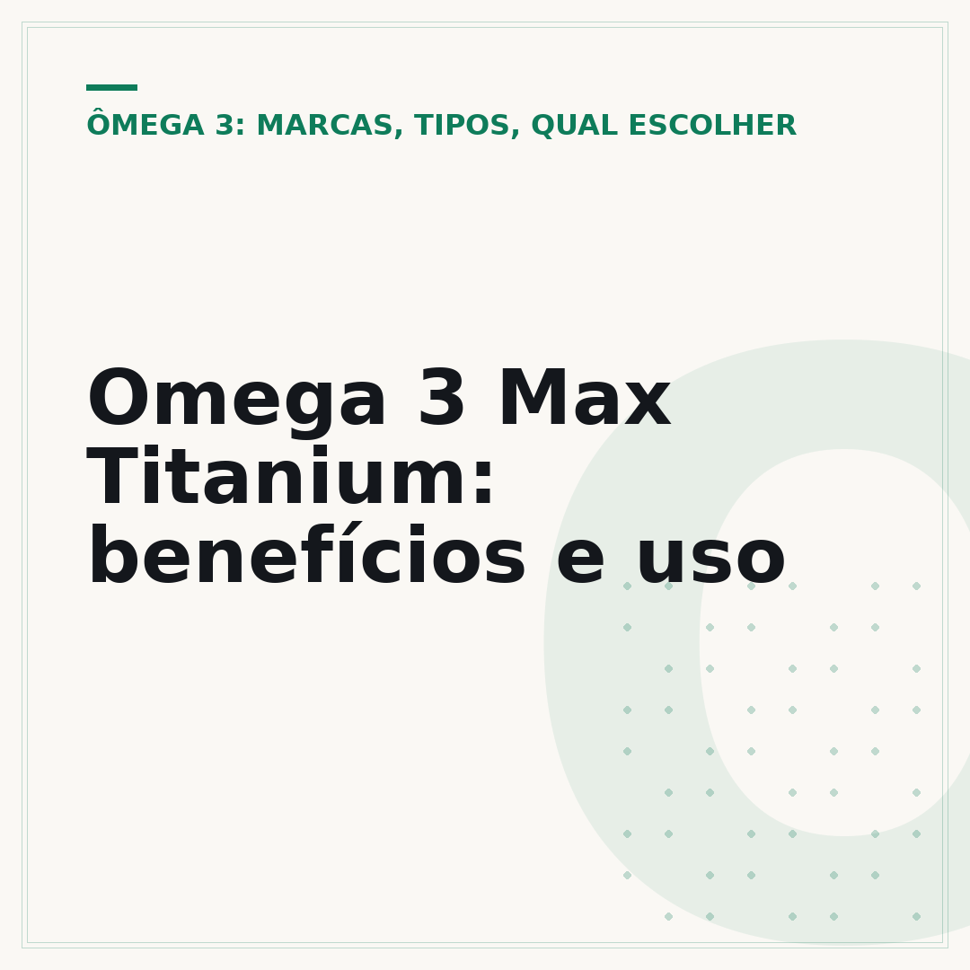 Omega 3 Max Titanium: benefícios e uso