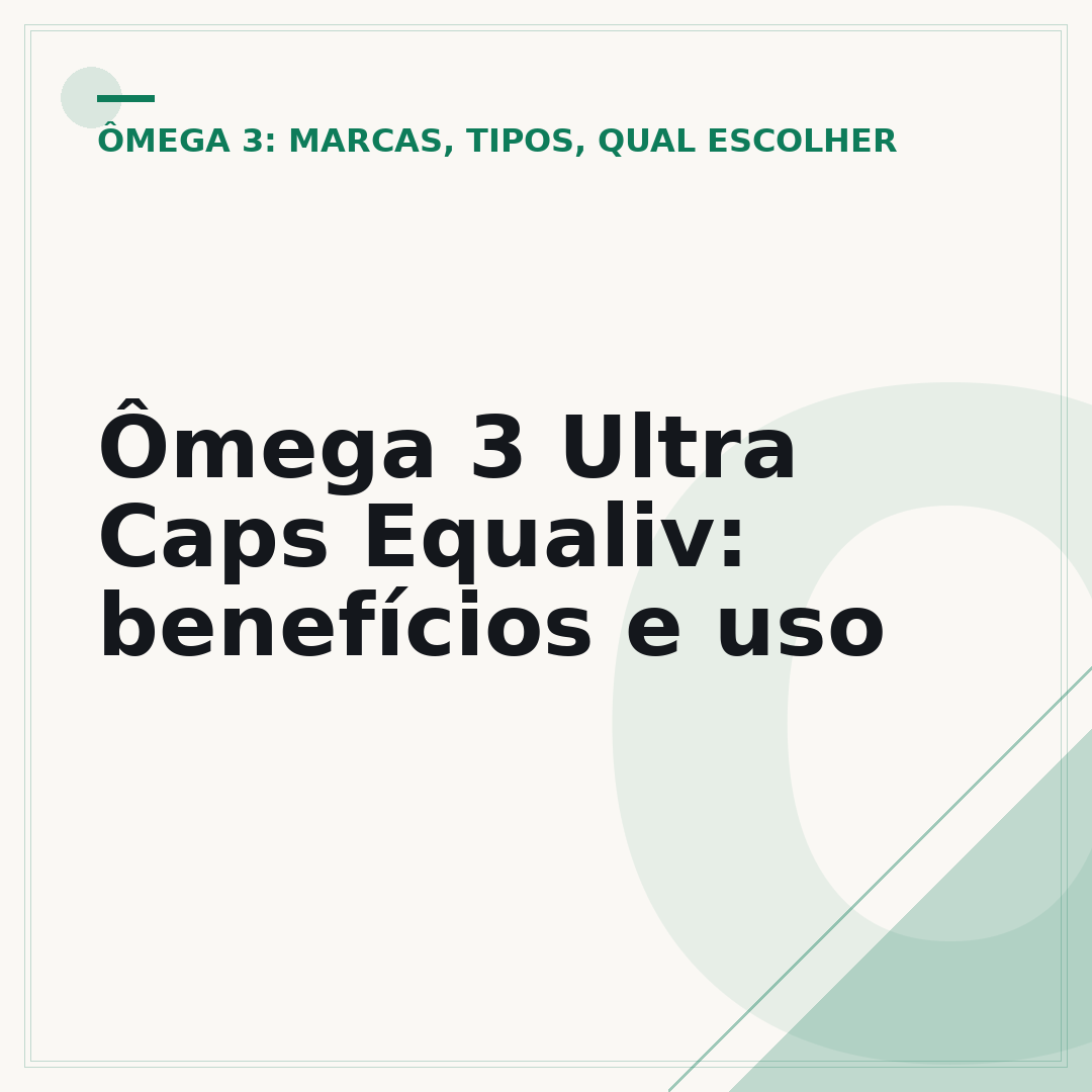 Ômega 3 Ultra Caps Equaliv: benefícios e uso