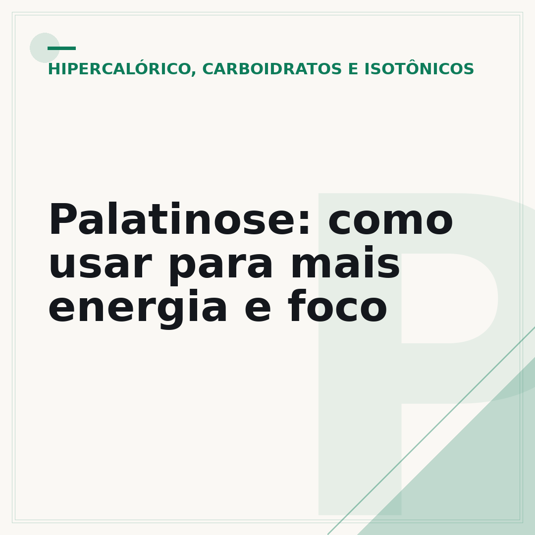 Palatinose: como usar para mais energia e foco