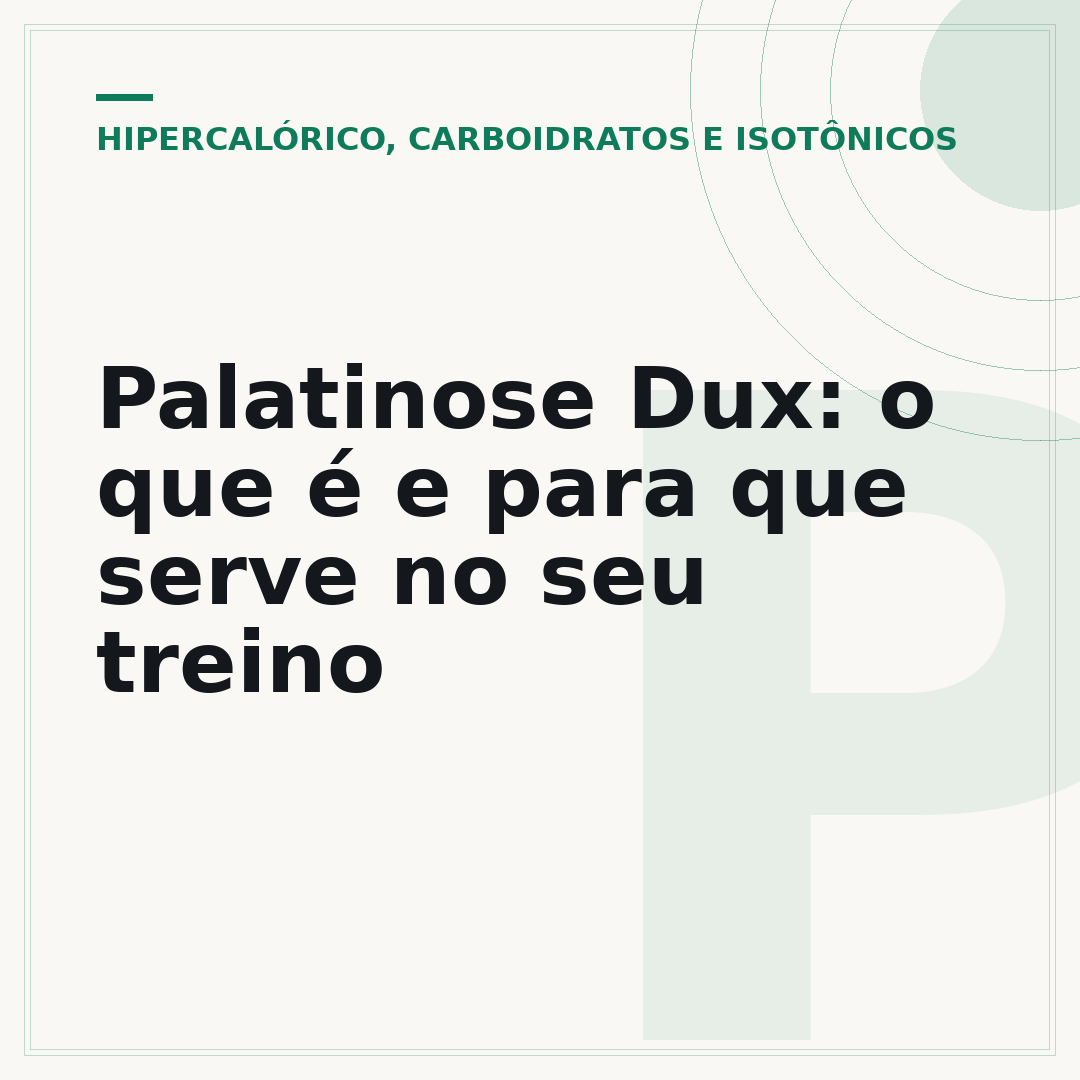 Palatinose Dux: o que é e para que serve no seu treino