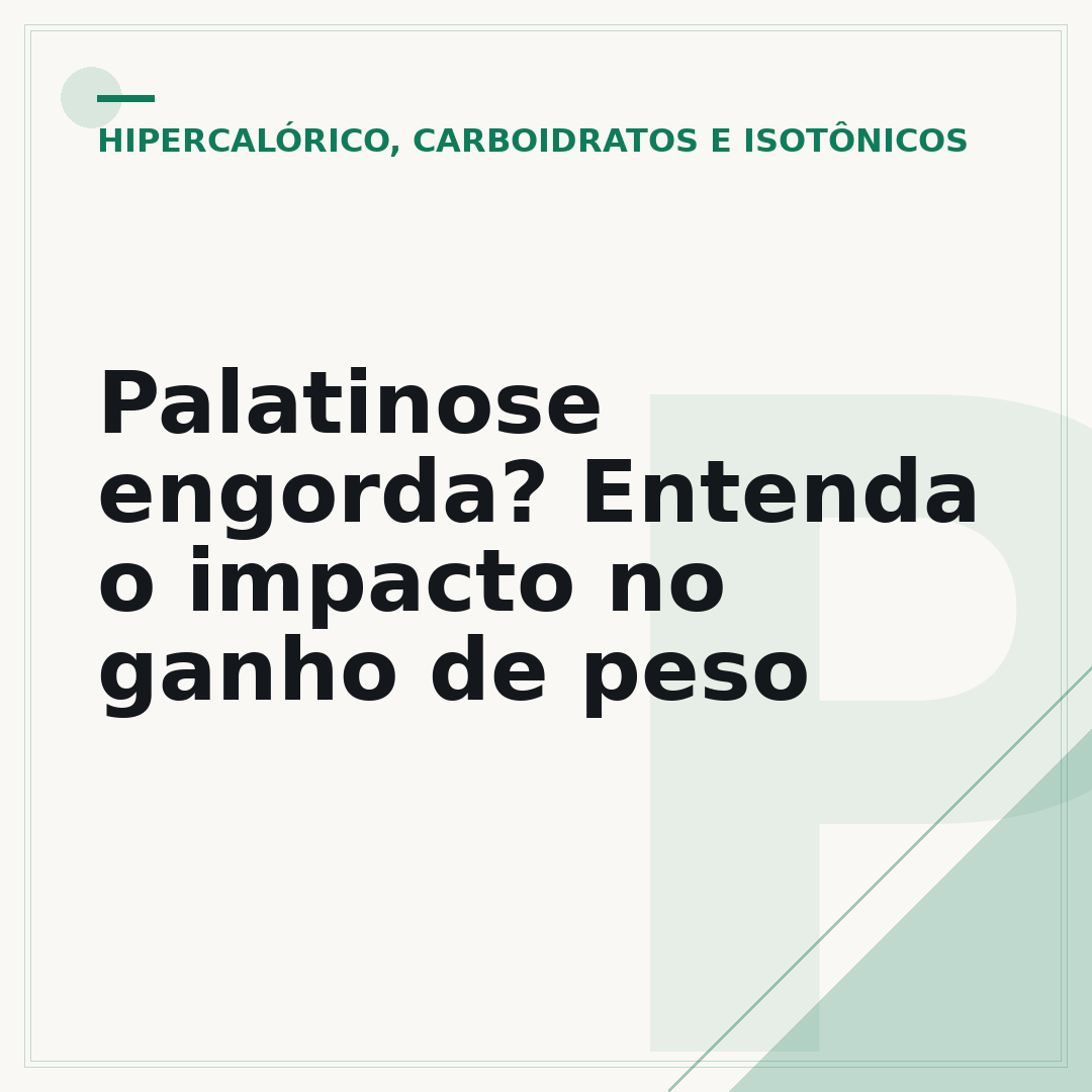 Palatinose engorda? Entenda o impacto no ganho de peso