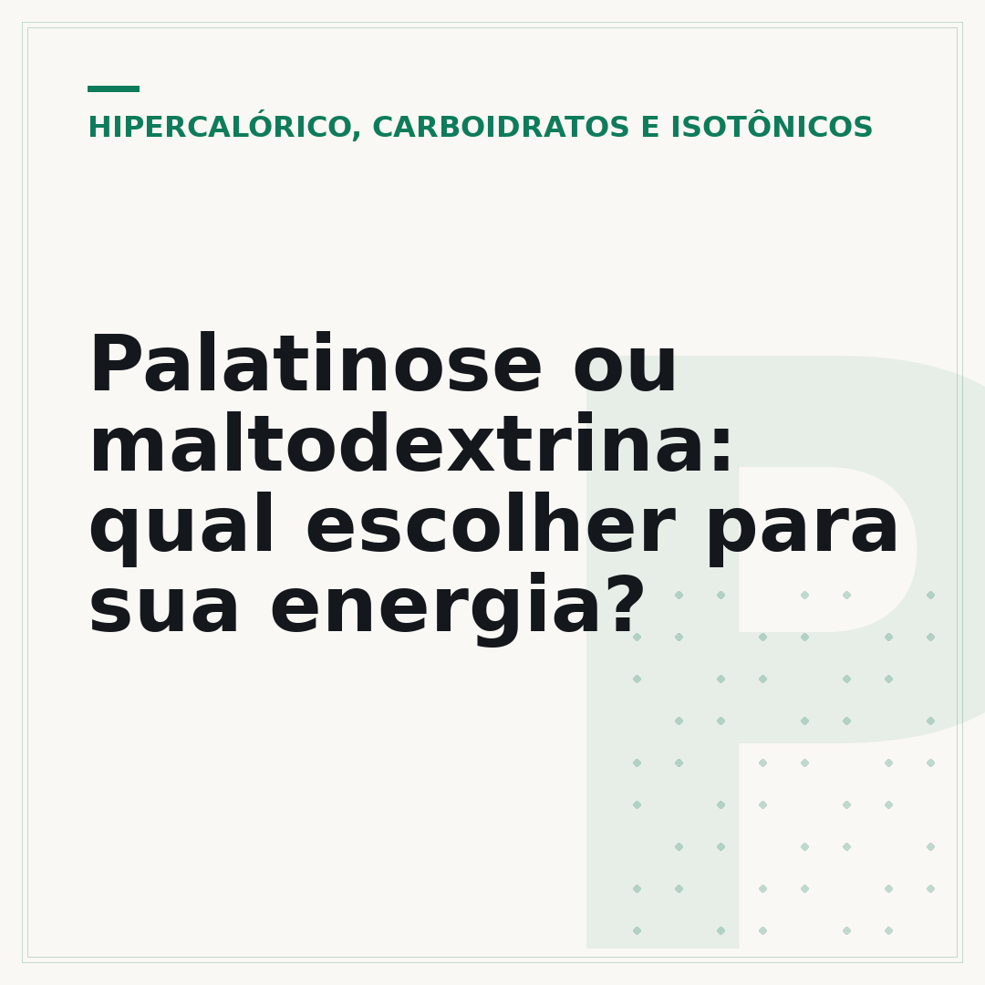 Palatinose ou maltodextrina: qual escolher para sua energia?