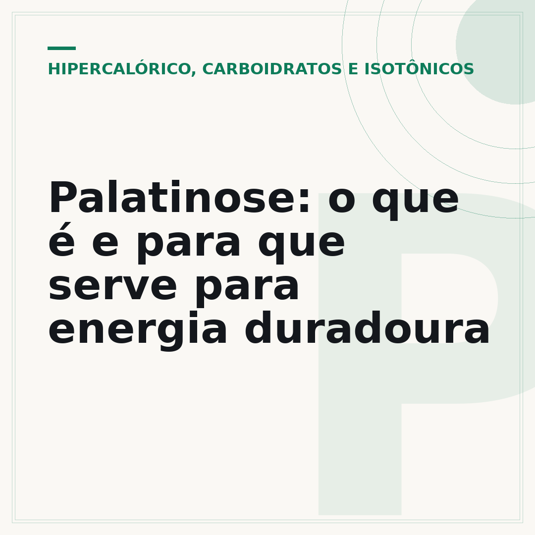 Palatinose: o que é e para que serve para energia duradoura