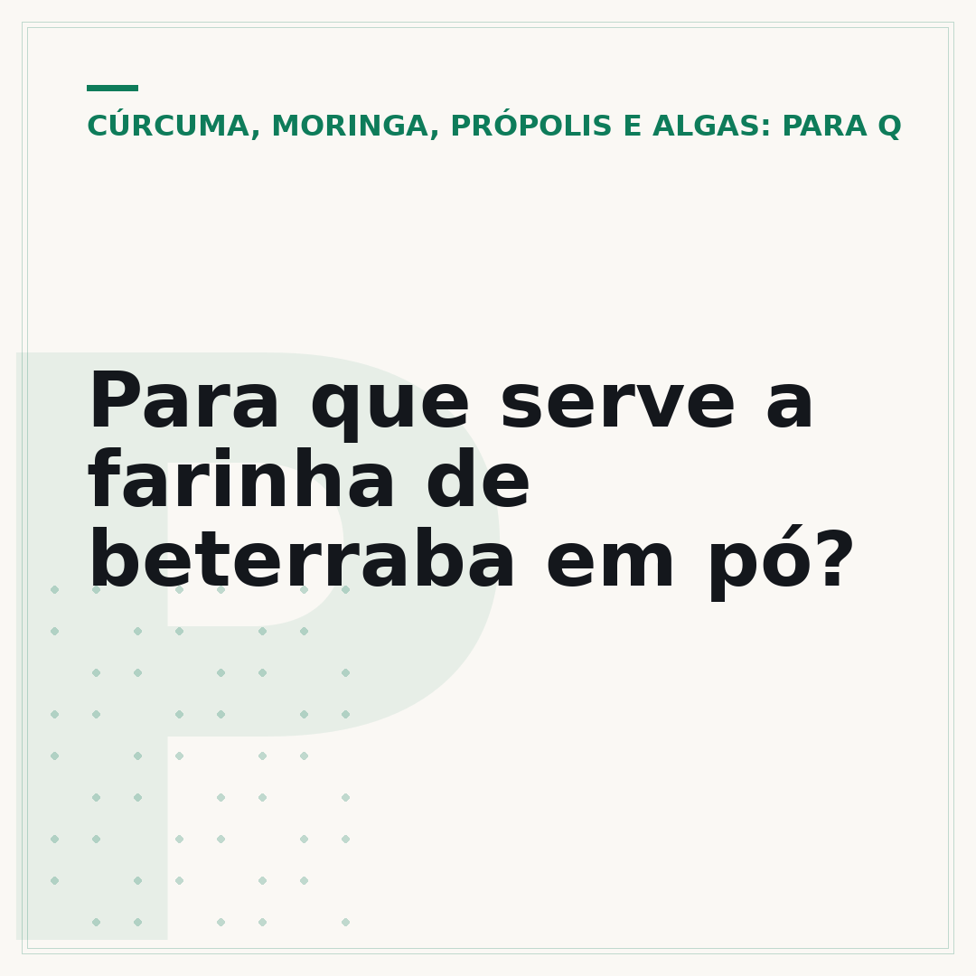 Para que serve a farinha de beterraba em pó?