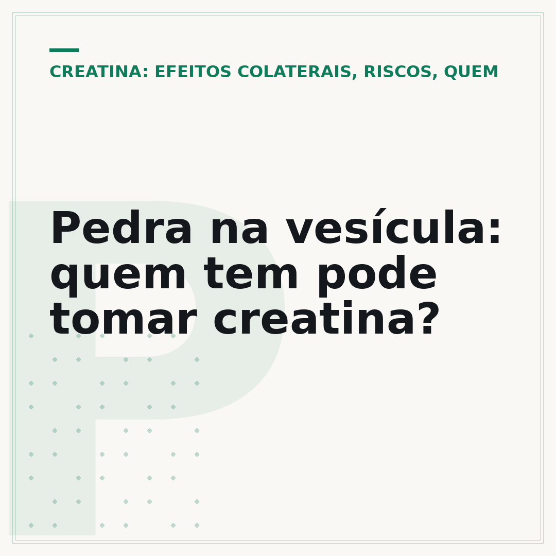 Pedra na vesícula: quem tem pode tomar creatina?