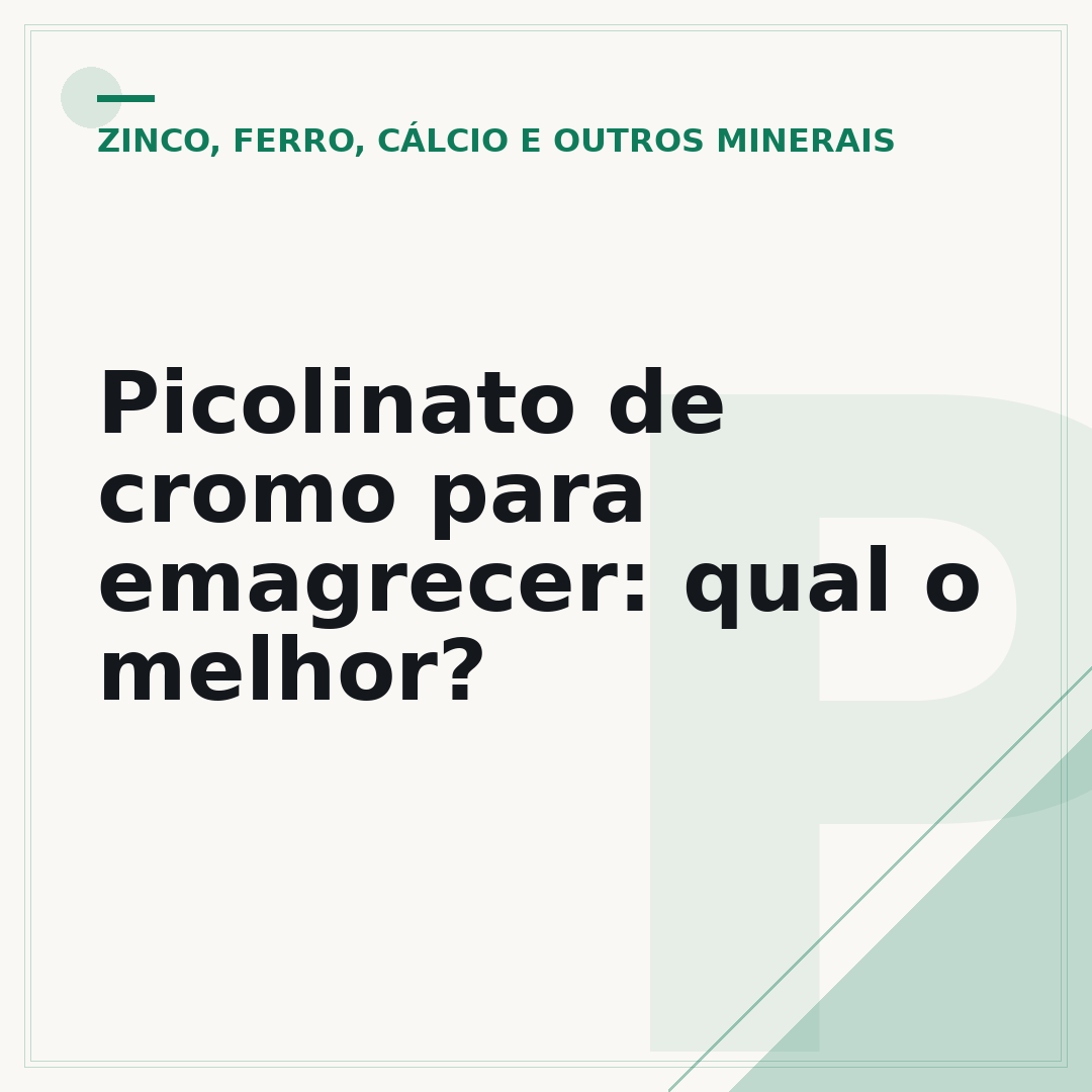 Picolinato de cromo para emagrecer: qual o melhor?