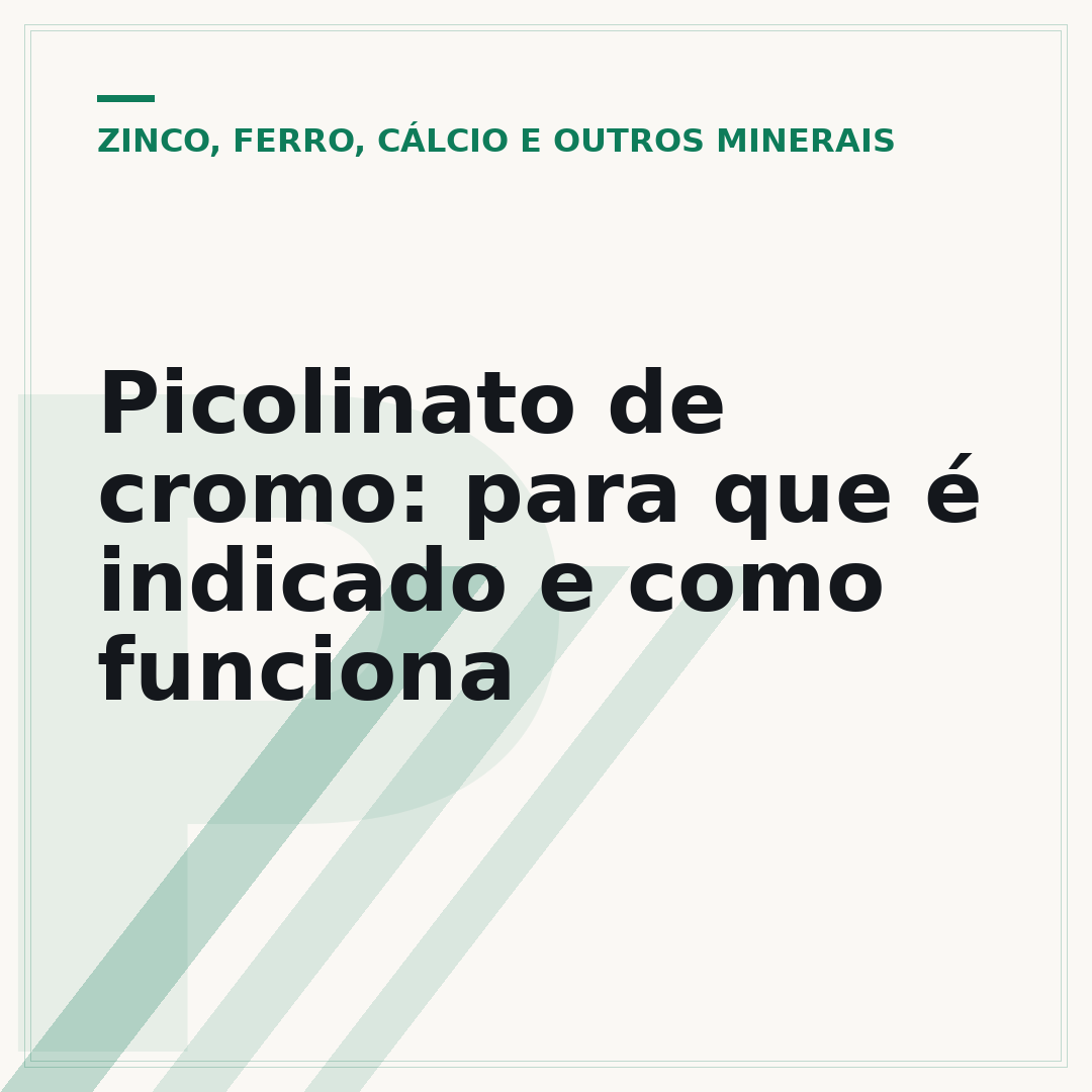 Picolinato de cromo: para que é indicado e como funciona