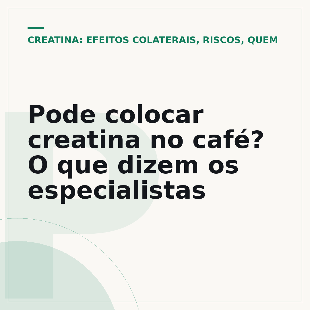 Pode colocar creatina no café? O que dizem os especialistas