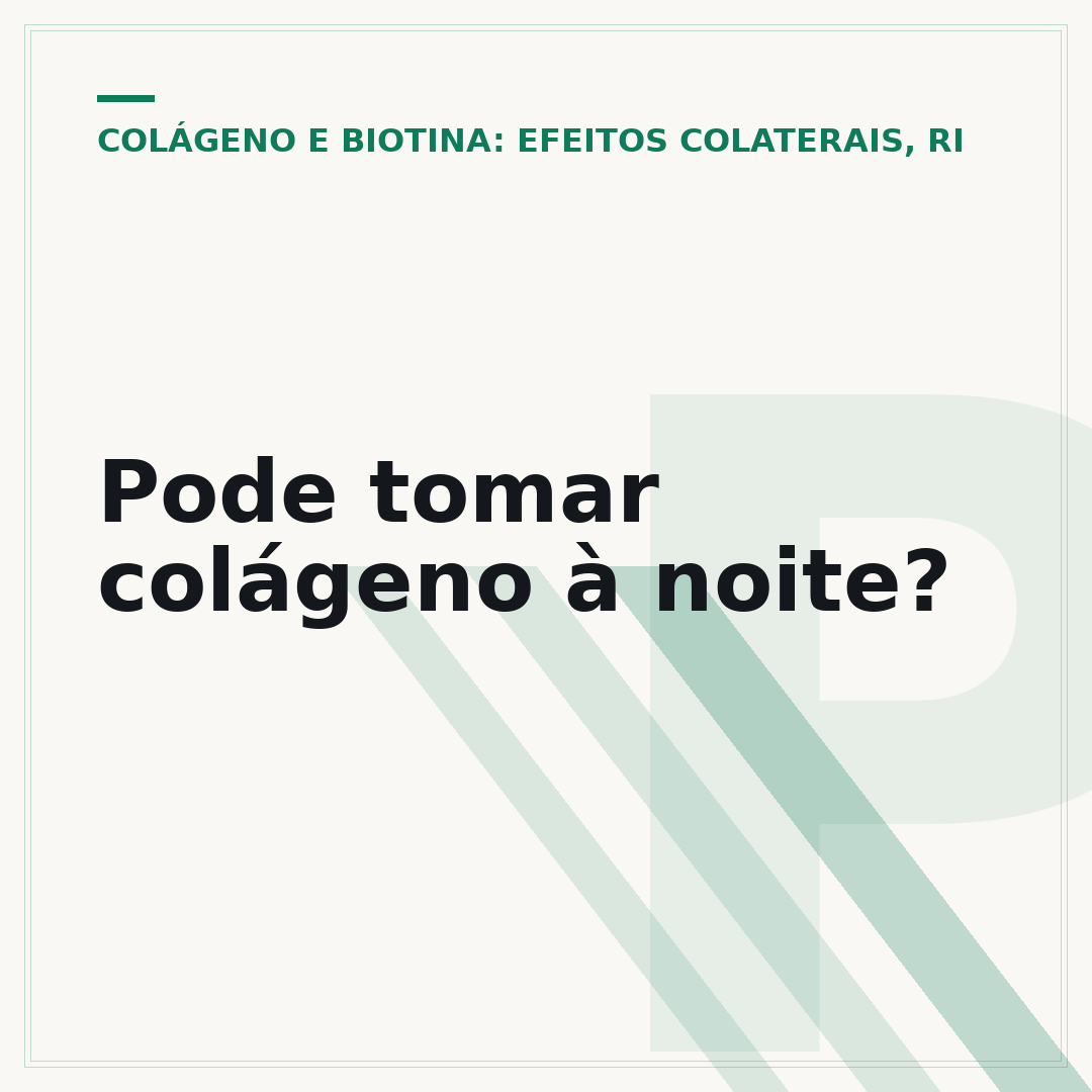Pode tomar colágeno à noite?