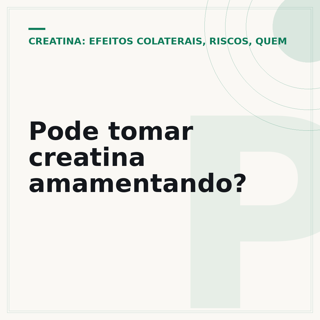 Pode tomar creatina amamentando?