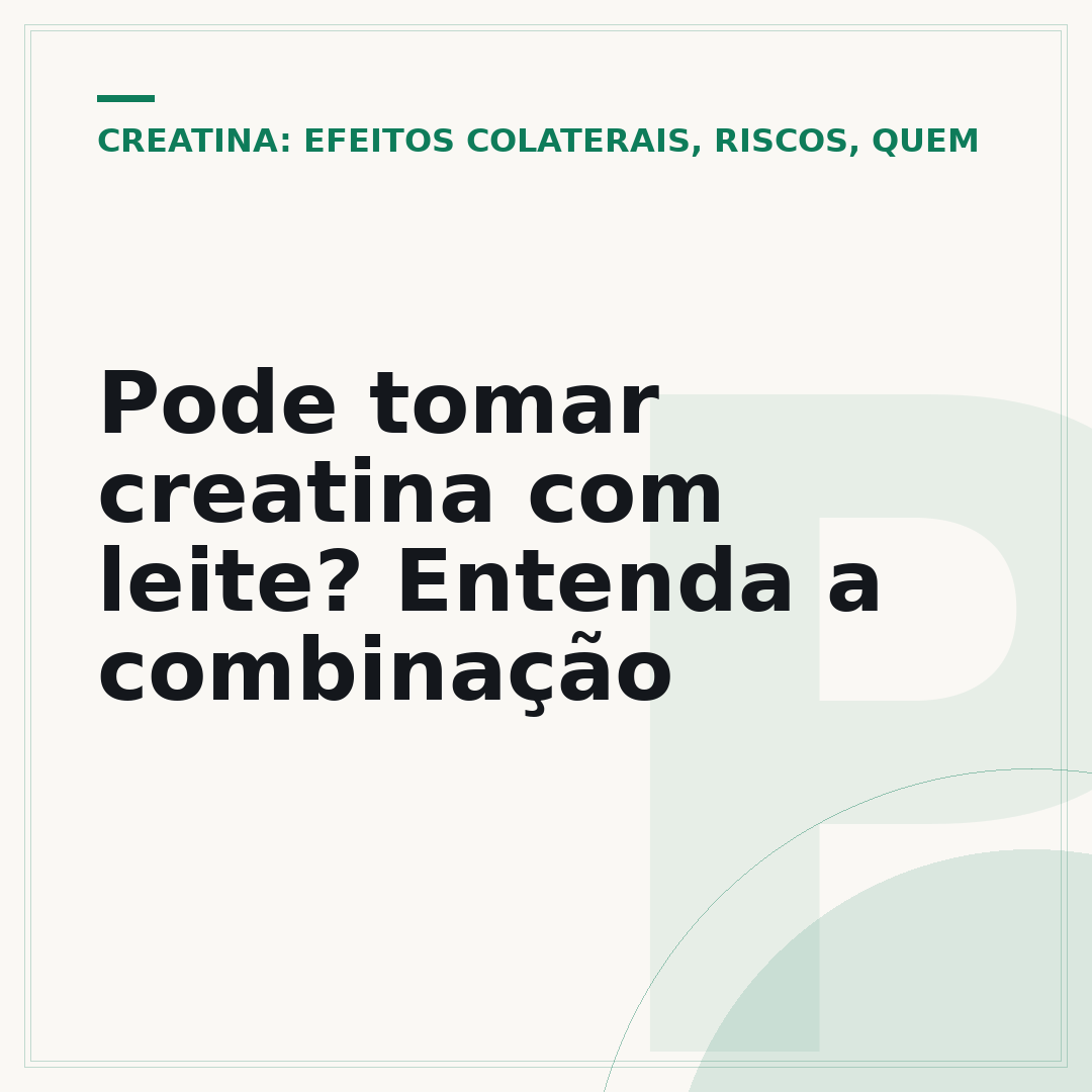 Pode tomar creatina com leite? Entenda a combinação