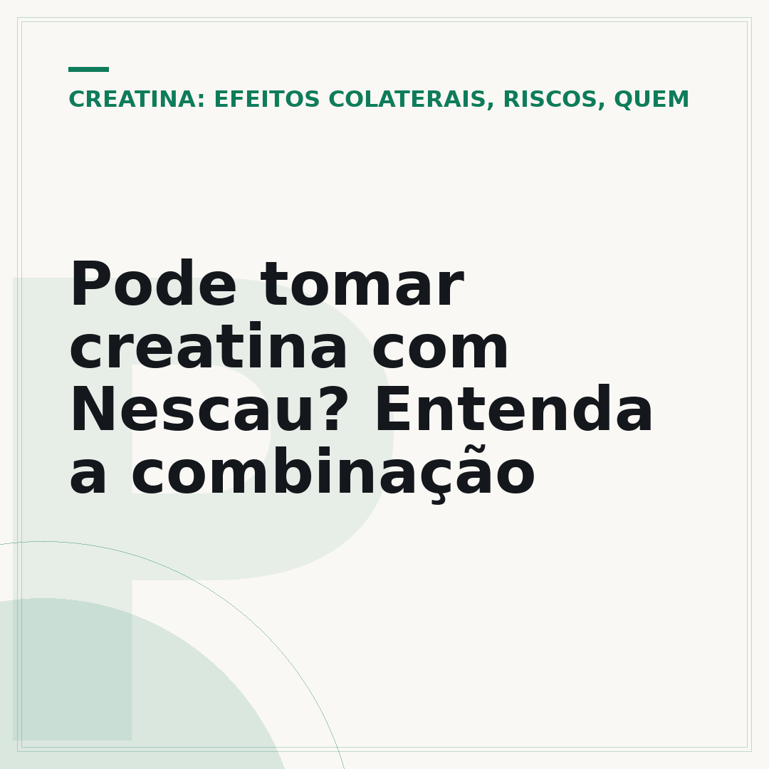 Pode tomar creatina com Nescau? Entenda a combinação