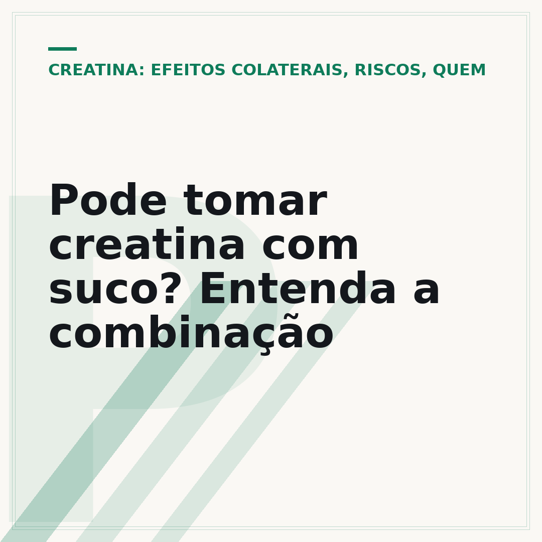 Pode tomar creatina com suco? Entenda a combinação