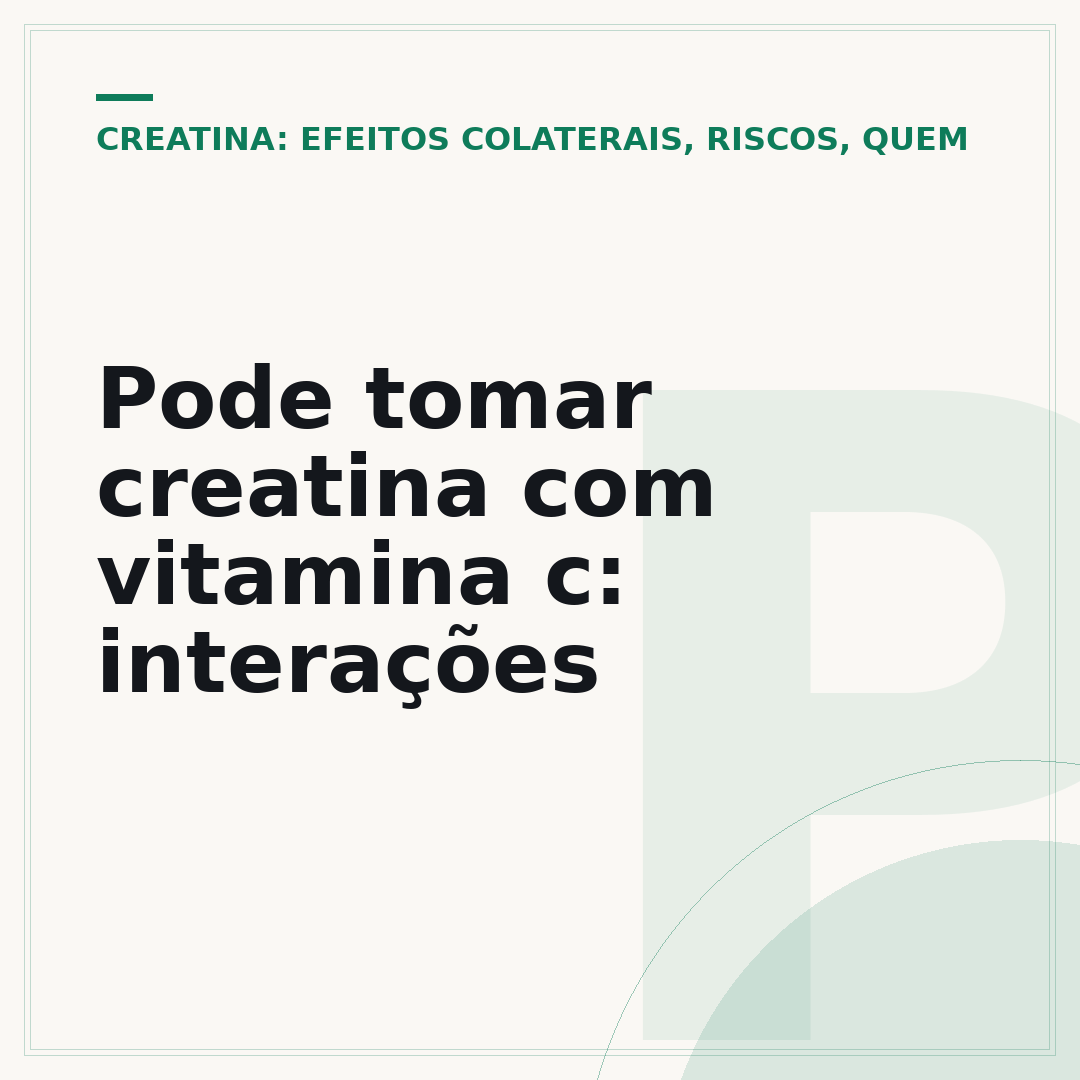 Pode tomar creatina com vitamina c: interações