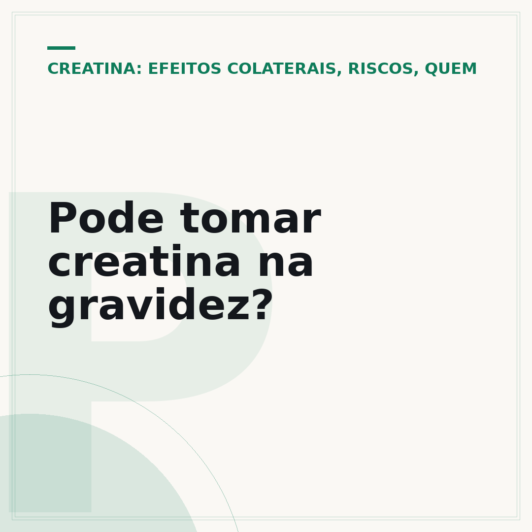 Pode tomar creatina na gravidez?