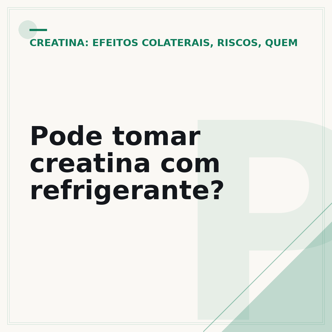 Pode tomar creatina com refrigerante?
