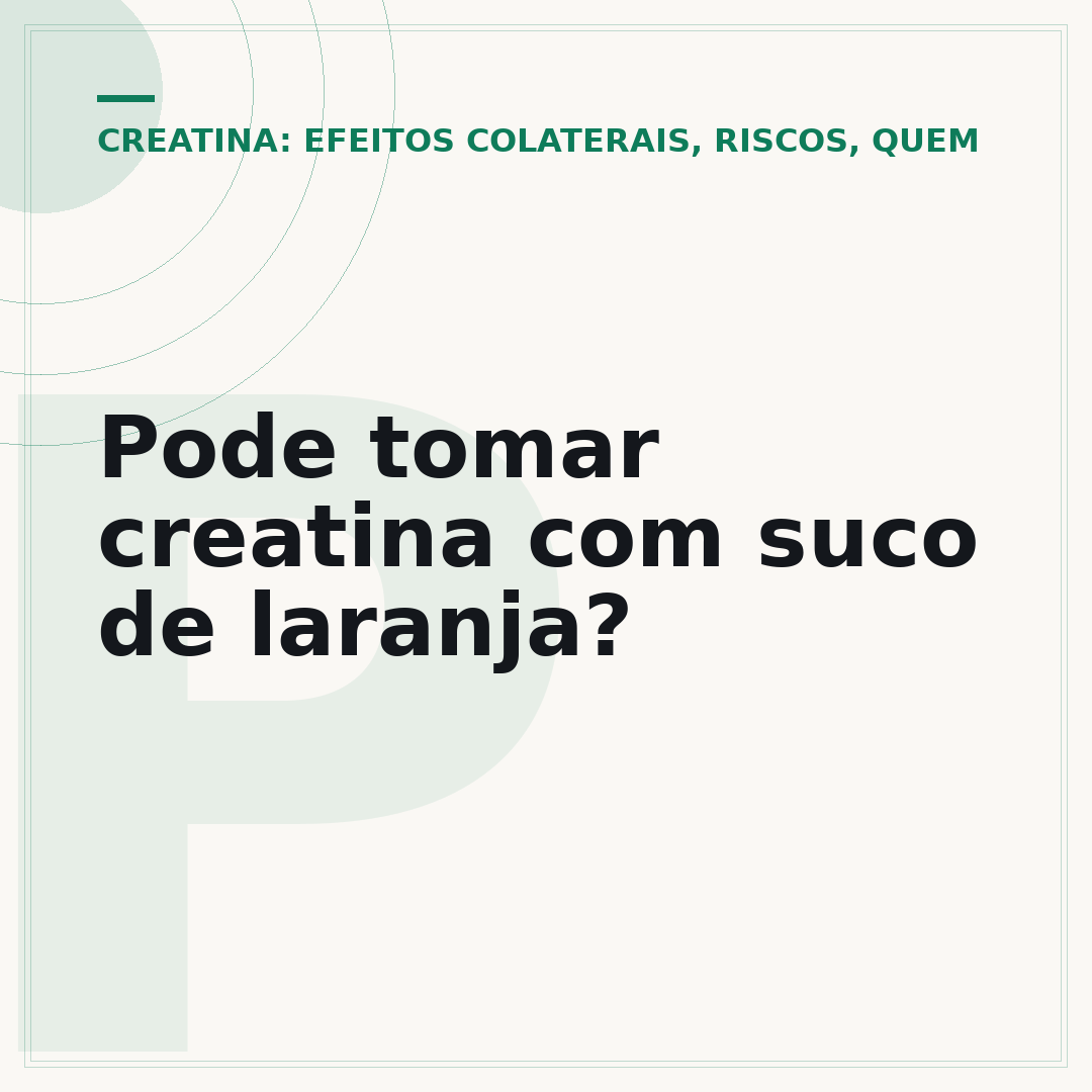 Pode tomar creatina com suco de laranja?