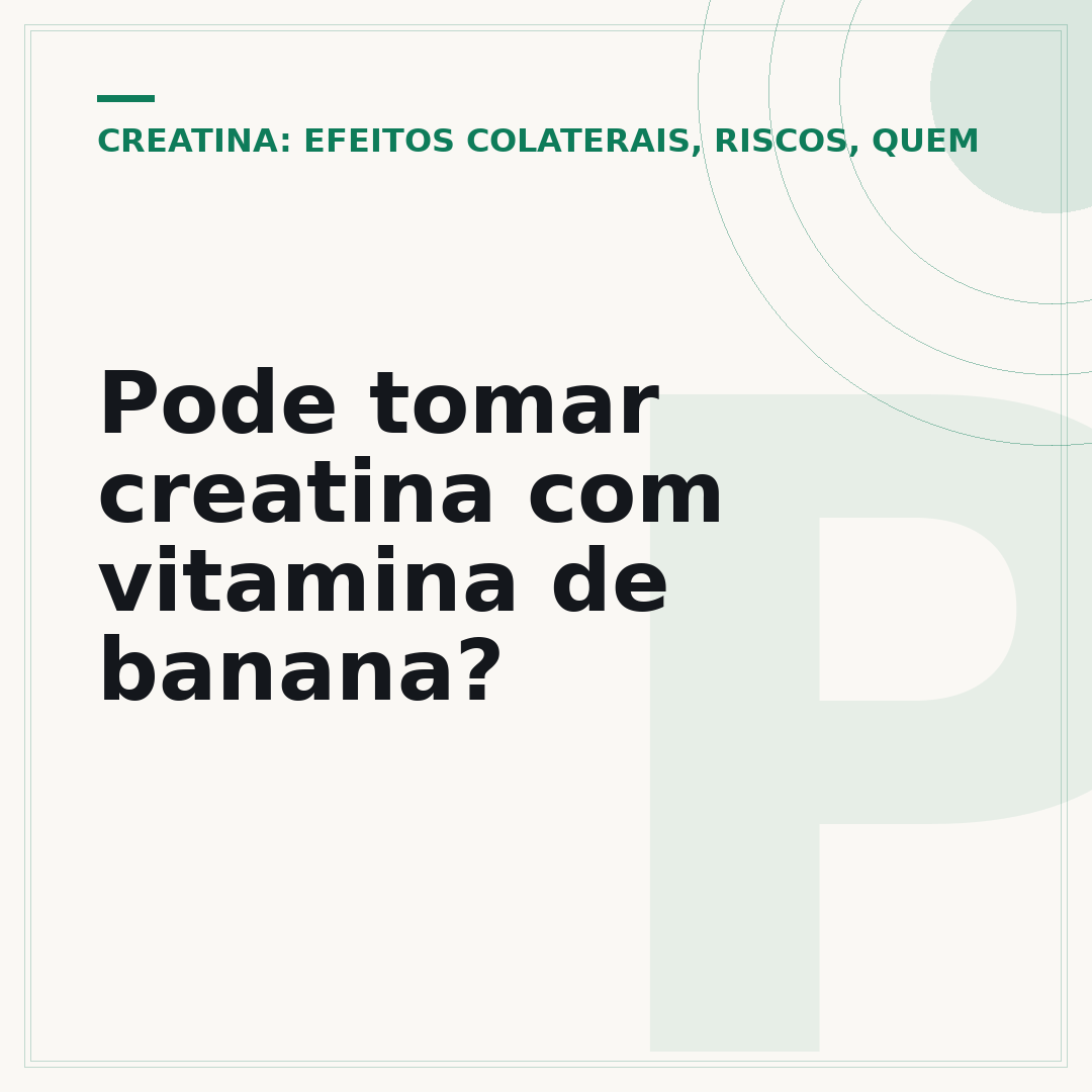 Pode tomar creatina com vitamina de banana?